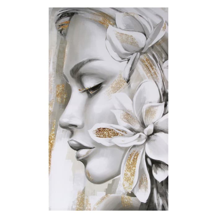 Картина «Девушка и цветы» интерьерная, 60×100 см