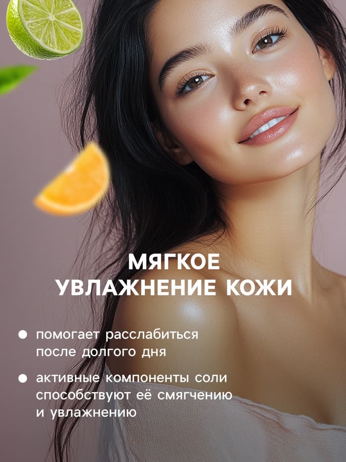 Соль для ванн шипучая Laboratory Katrin с ароматом яркого апельсина и кислого лайма, 100 г