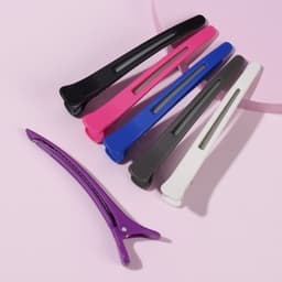 Зажимы для волос, с силиконовой лентой, набор - 6 шт., 11(±1) см, МИКС