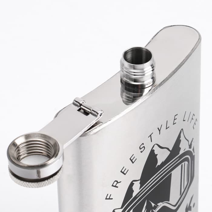 Фляжка «Мастер К», нержавеющая сталь, 240 мл, с воронкой