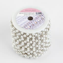 Стразы и бусины термоклеевые, ширина - 15 мм, 4.5 ± 0.5 м, цвет серебряный