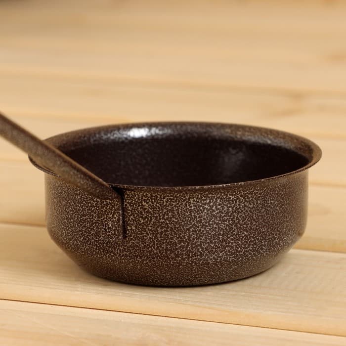 Ковш - черпак для бани и сауны, 200 мл, сталь, деревянная ручка, коричневый, «Добропаровъ»