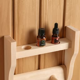 Полка - вешалка для бани и сауны, липа, настенная, 2 крючка, 3 отверстия, «Добропаровъ»