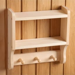 Полка - вешалка для бани и сауны, 33.5×10×35 см, липа, настенная, 3 крючка, «Добропаровъ»