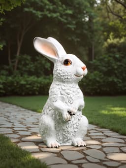 Садовая фигура из полистоуна «Зайка», 21×9×12 см