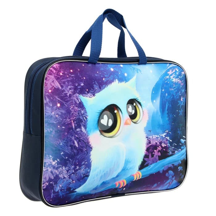 Папка для труда, А4, текстильная, 35×27×7 см «Совушка»