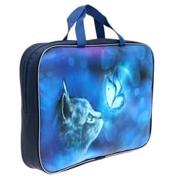 Папка для труда, А4, текстильная, 35×27×7 см «Котик»