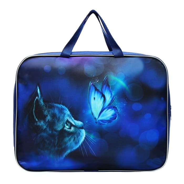 Папка для труда, А4, текстильная, 35×27×7 см «Котик»