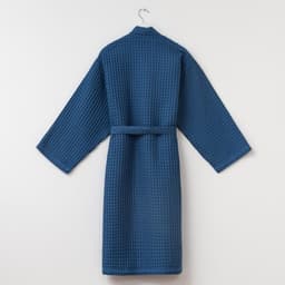 Халат вафельный мужской удлиненный «Этель» Boho, размер 58-60, 100% хлопок, 290 г/м², синий