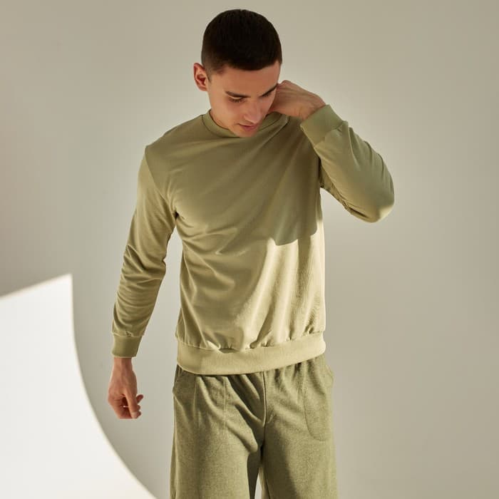 Свитшот мужской MINAKU: Casual collection MAN, размер 56, цвет хаки