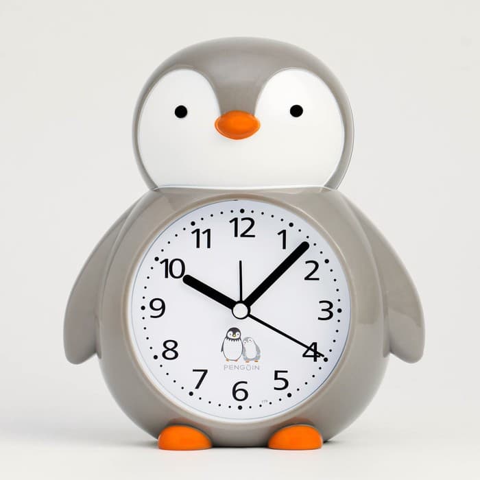Будильник детский «Пингвин», дискретный ход, 15×14×5 см, от батарейки АА