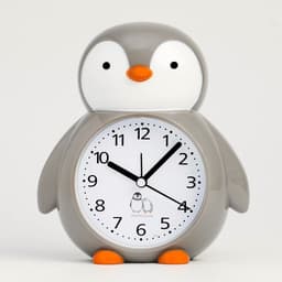 Будильник детский «Пингвин», дискретный ход, 15×14×5 см, от батарейки АА