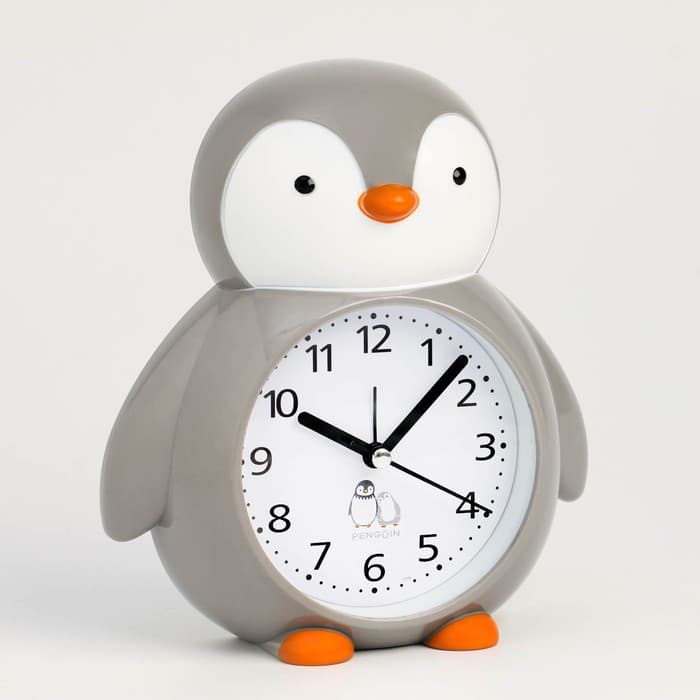 Будильник детский «Пингвин», дискретный ход, 15×14×5 см, от батарейки АА