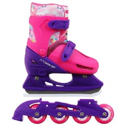 Набор: коньки детские раздвижные Snow Cat, с роликовой платформой, защита, р. 34-37