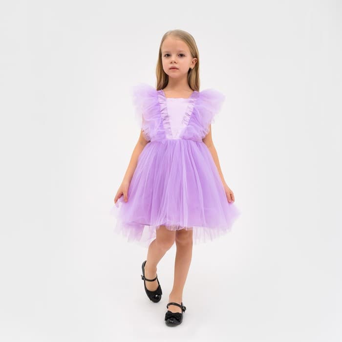 Платье нарядное для девочки KAFTAN, сиреневое, рост 86-92 см