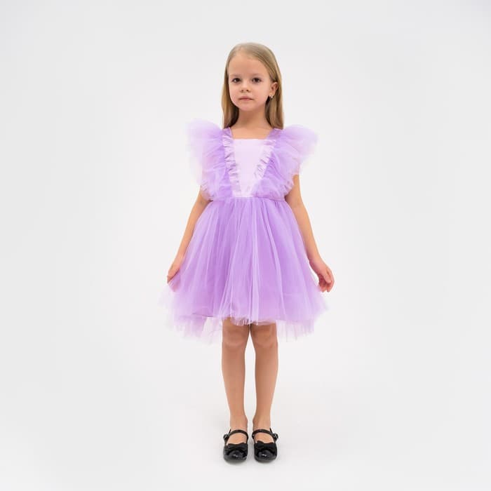 Платье нарядное для девочки KAFTAN, сиреневое, рост 86-92 см