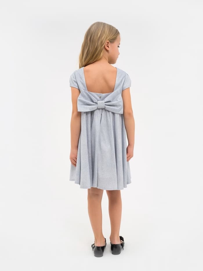 Платье нарядное для девочки KAFTAN, серебристое, рост 86-92 см