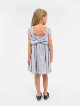 Платье нарядное для девочки KAFTAN, серебристое, рост 86-92 см