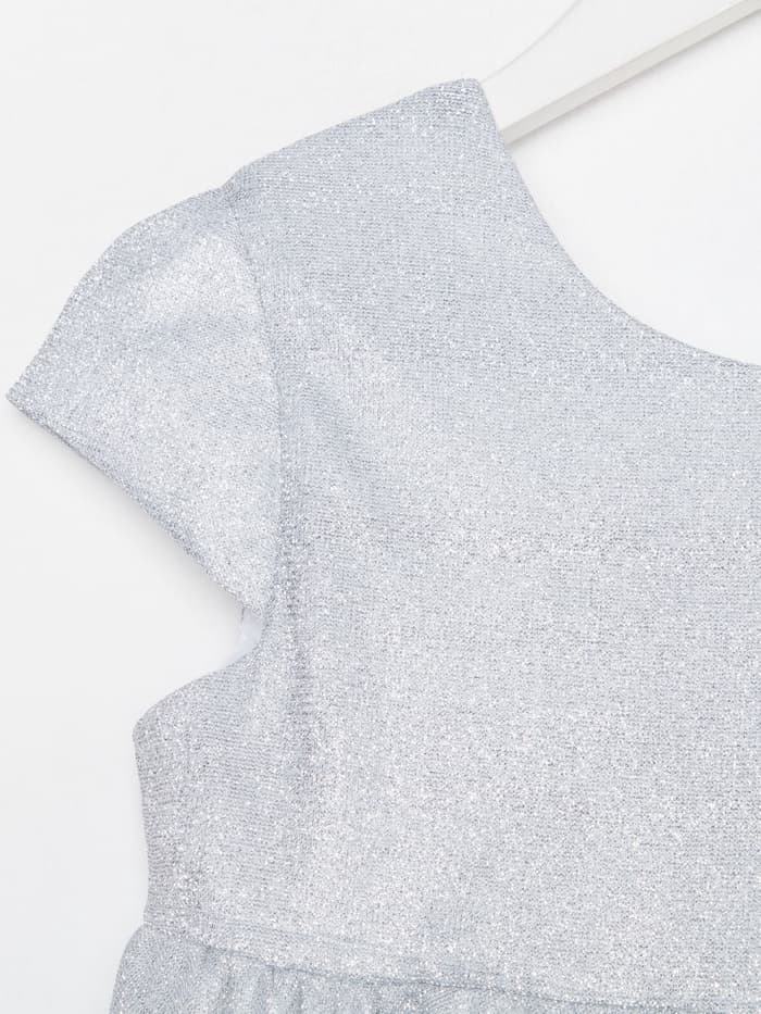 Платье нарядное для девочки KAFTAN, серебристое, рост 86-92 см
