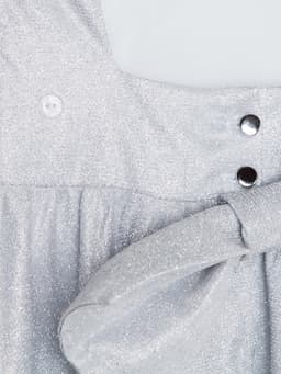 Платье нарядное для девочки KAFTAN, серебристое, рост 86-92 см