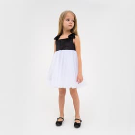 Платье нарядное для девочки KAFTAN, чёрно-белое, рост 86-92 см