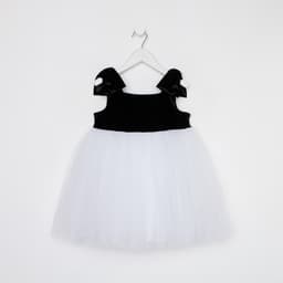 Платье нарядное для девочки KAFTAN, чёрно-белое, рост 86-92 см