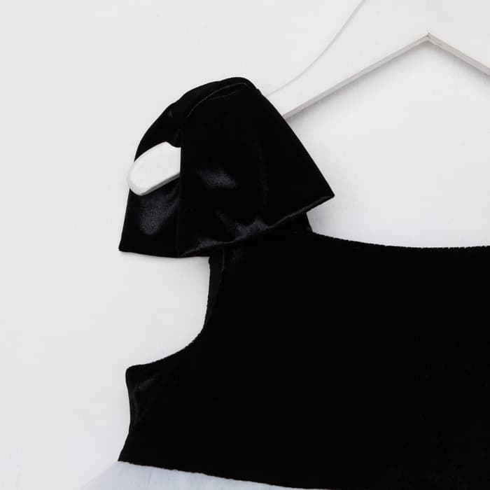 Платье нарядное для девочки KAFTAN, чёрно-белое, рост 86-92 см