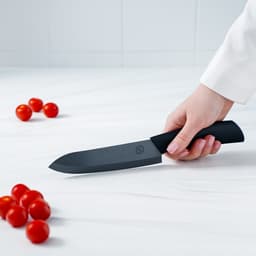 Нож кухонный керамический Black, лезвие 15 см, ручка soft-touch, чёрный