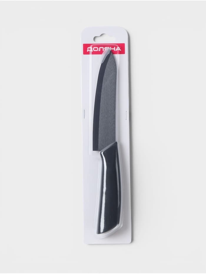 Нож кухонный керамический Black, лезвие 15 см, ручка soft-touch, чёрный