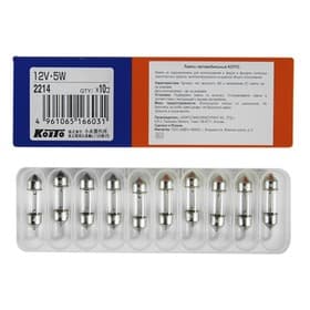 Лампа дополнительного освещения Koito, 12V 5W T8×28
