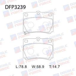 Колодки тормозные дисковые Double Force DFP3239