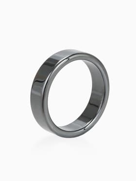 Кольцо «Ночь» под гематит, широкое, цвет чёрный, размер 19