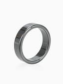 Кольцо «Ночь» под гематит, широкое, цвет чёрный, размер 19