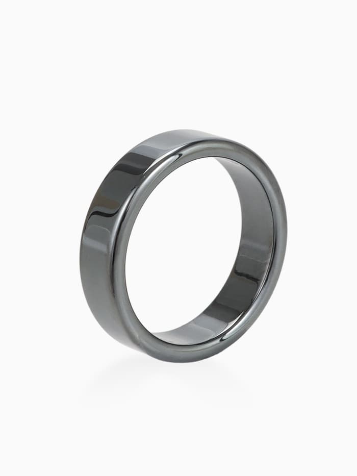 Кольцо «Ночь» под гематит, широкое, цвет чёрный, размер 19