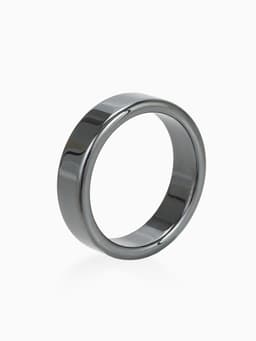 Кольцо «Ночь» под гематит, широкое, цвет чёрный, размер 19