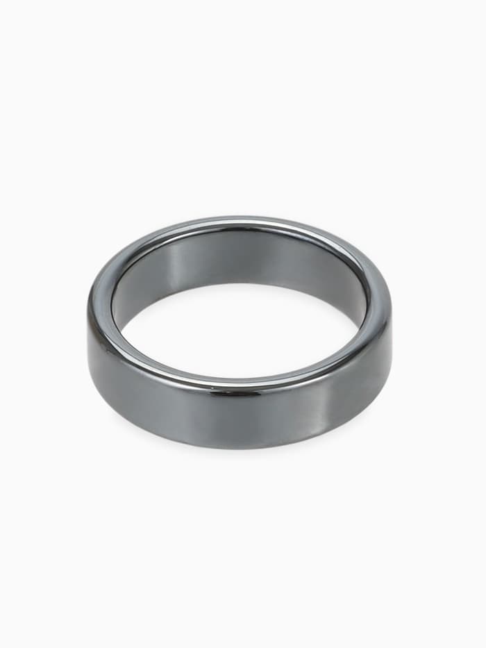 Кольцо «Ночь» под гематит, широкое, цвет чёрный, размер 19