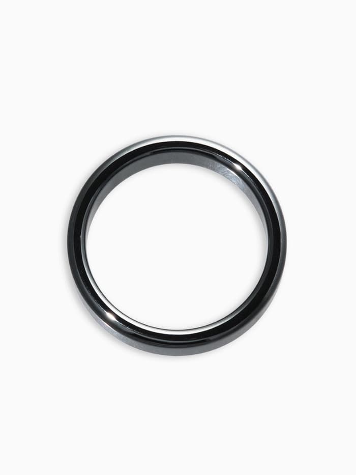 Кольцо «Ночь» под гематит, широкое, цвет чёрный, размер 19