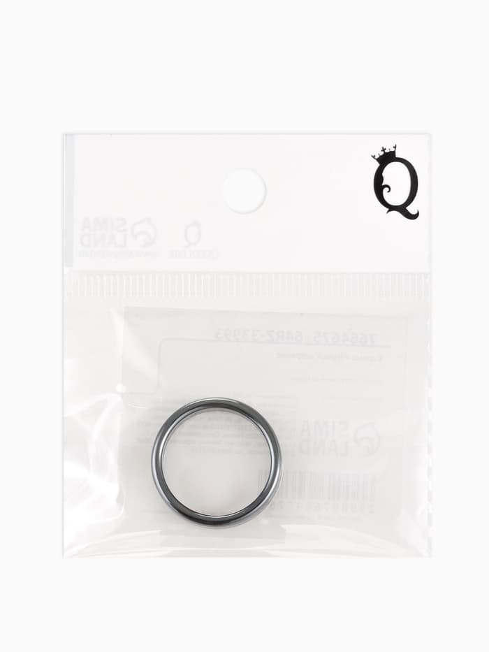 Кольцо «Ночь» под гематит, широкое, цвет чёрный, размер 19