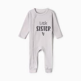 Комбинезон для девочки «Крошка Я» Sister, рост 62-68 см, серый