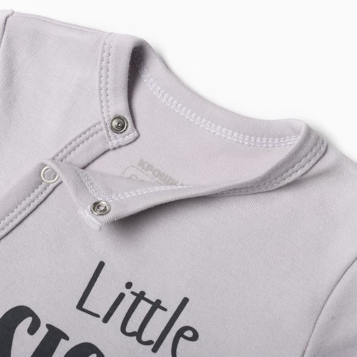 Комбинезон для девочки «Крошка Я» Sister, рост 62-68 см, серый