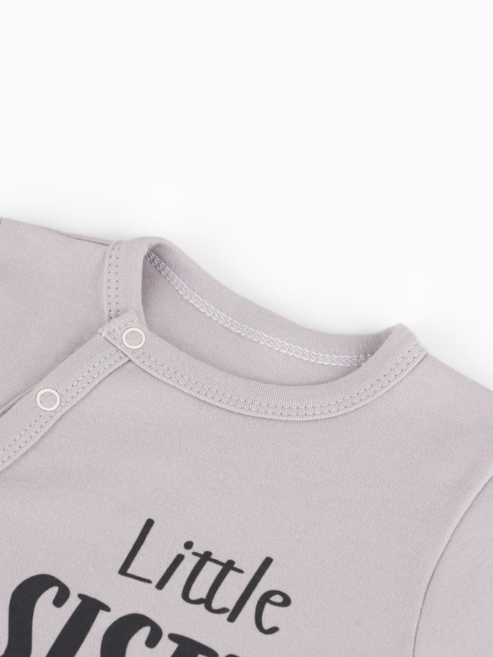 Комбинезон для девочки «Крошка Я» Sister, рост 68-74 см, серый