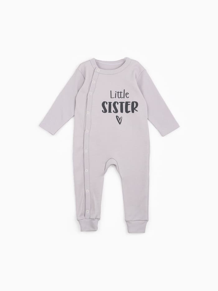 Комбинезон для девочки «Крошка Я» Sister, рост 74-80 см, серый