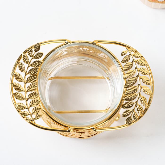 Сахарница «Крылья», 200 мл, 16×10.5×11 см, с ложкой, металл, золотистая