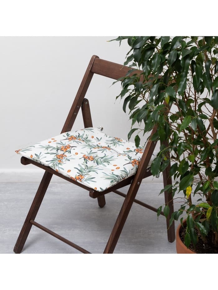 Подушка на стул «Этель» Berry garden, 42×42 см, белая