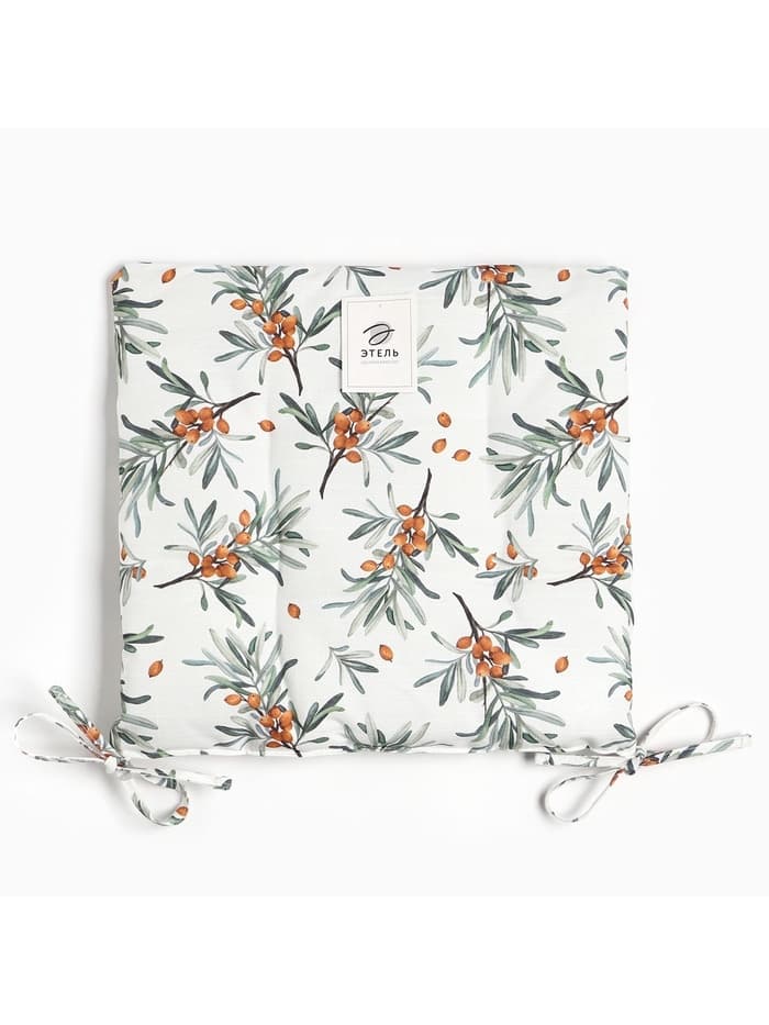 Подушка на стул «Этель» Berry garden, 42×42 см, белая