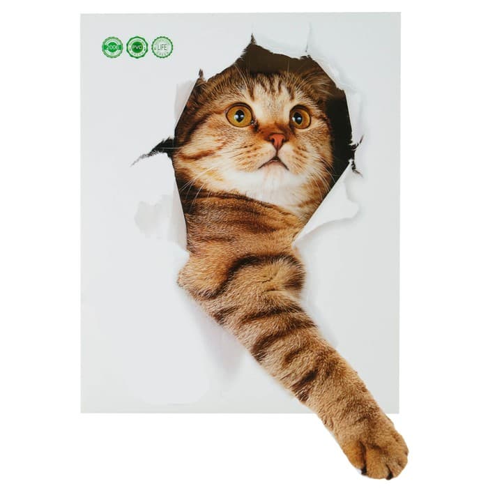 Интерьерная наклейка 3Д TAKE IT EASY «Кошка», на стену, 25×20 см, влагостойкая, ПВХ
