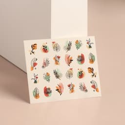 Слайдеры для ногтей «Яркая природа», разноцветные