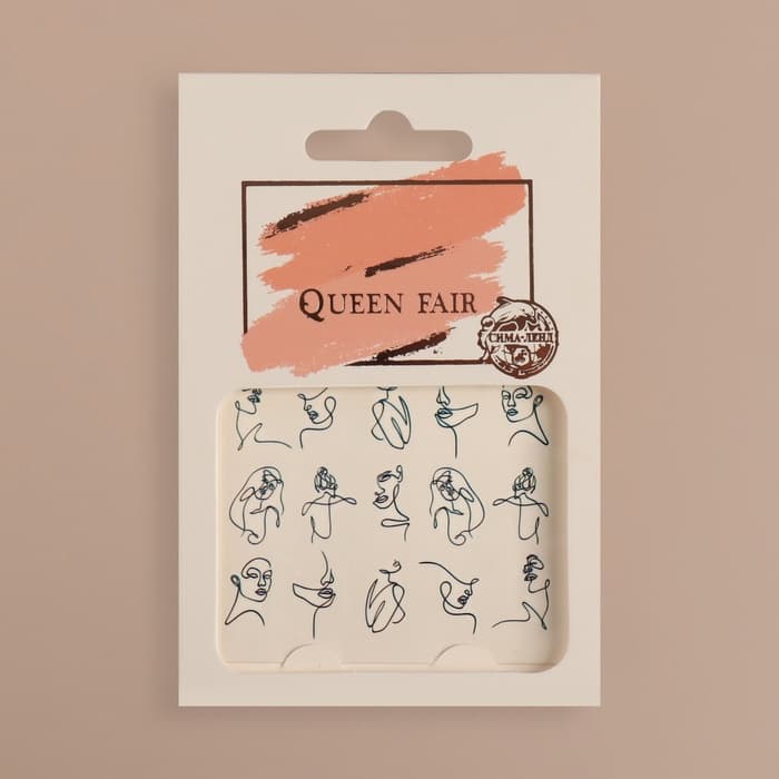 Слайдеры для ногтей «Женские черты», чёрные