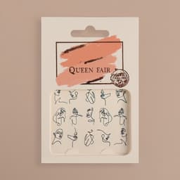 Слайдеры для ногтей «Женские черты», чёрные