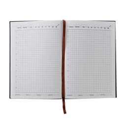 Ежедневник недатированный А5, 140 листов в клетку, с ручкой, обложка кожзам, МИКС